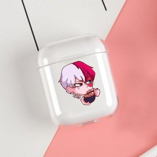 Todoroki soba Funny Cases For Apple AirPods 1 2 Case Clear Wireless Bluetooth Earphone Case Protective Shell