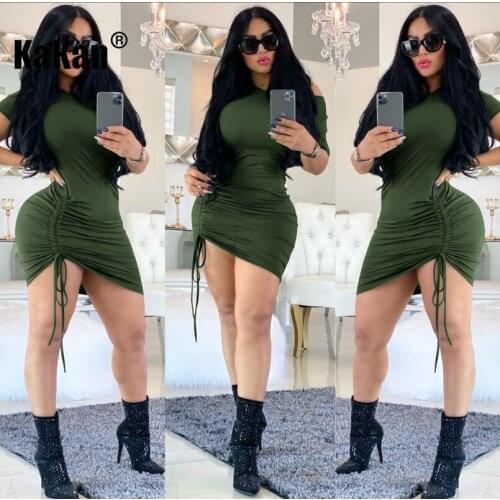 KaKan European and American Sexy Multicolor Bandage Dress Nightclub Dress 2020 Spring New Dress