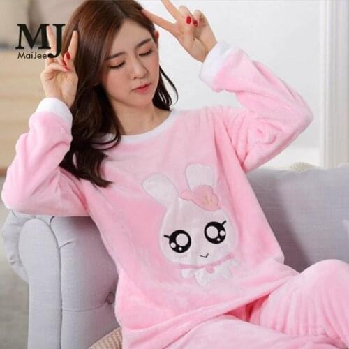 MaiJee Flannel Winter Pijama Mujer Pigiama Donna Pyjamas Women Pajama Sets Pijama Feminino Pijamas Para As Mulheres Kigurumi