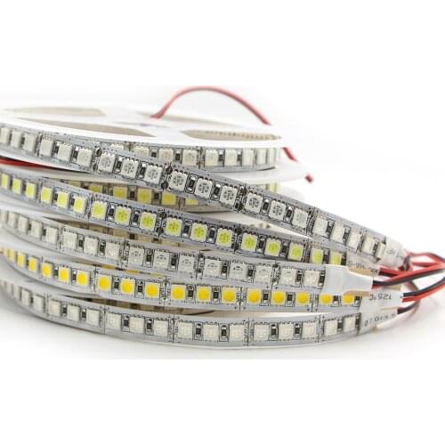 1M 2M 4M 5M LED Strip 5050 DC12V 24V 120LEDs/m Flexible LED Strip tape Lighting RGB /Warm white/White 5050 LED high brightness