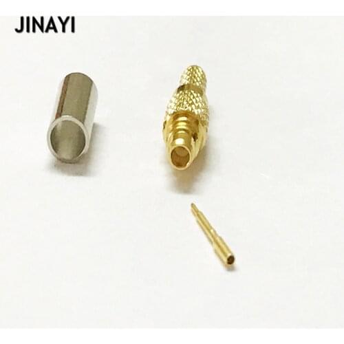 10pcs RF Coaxial Connector MMCX male Straight connector crimp for RG316 Cable