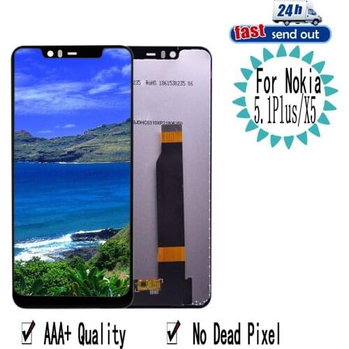 5.8" X5 LCD For Nokia 5.1 Plus LCD Display Touch Screen Digitizer Assembly Replacement For Nokia 5.1 Plus / X5