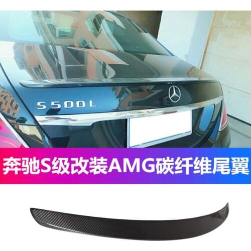Carbon Fiber Car Rear Wing Trunk Lip Spoilers For Benz S-Class W221 S350 S400 S450 S500 S550 S63 AMG Sedan 4-Door 2007-2012