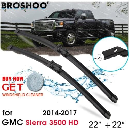 Car Wiper Blade Front Window Windscreen Windshield Wipers Blades Auto Accessories for GMC Sierra 3500 HD 22"+22" 2014-2017