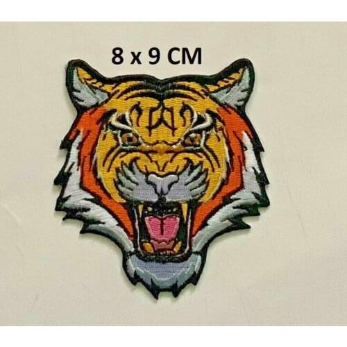 Bengal Tiger Biker Motorcycle Sew On Iron On Patch Embroidered Badge