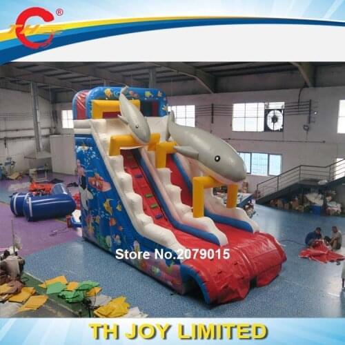 Free shipment to sea port!sea world inflatable water slide,commercial party rental inflatable water slide, bouncy slides