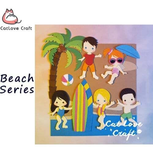 Catlove Summer Beach Series Metal Cutting Dies Scrapbooking Stencil Die Cuts Card Making DIY Craft Embossing New Dies For 2021