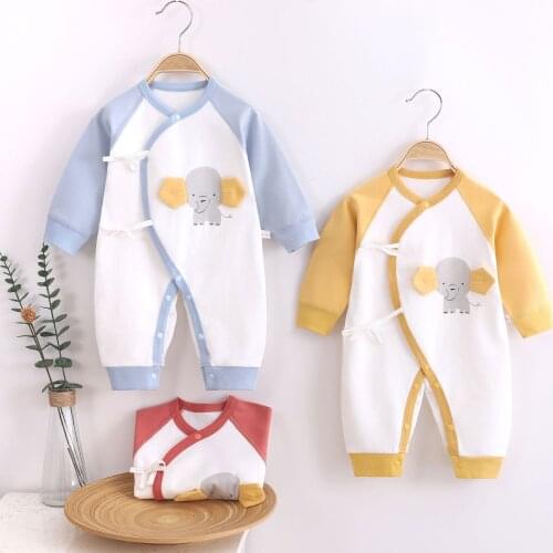 2021 BABY BODYSUIT spring and autumn newborn clothes bag fart clothes cute cartoon baby bandage