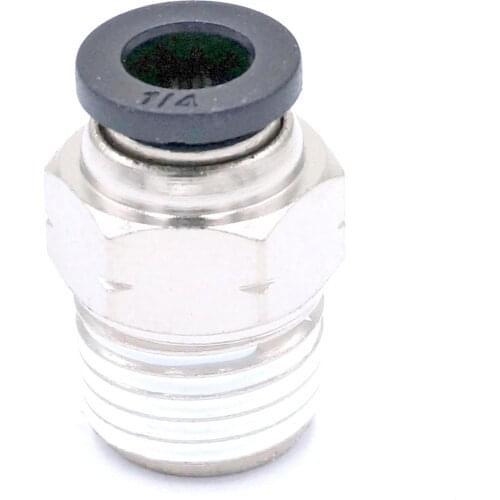 Diameter 1/4" Tube Push in Fitting to 1/4" NPT Male Thread Straight Pneumatic Connector forpneumatic hose tube connector