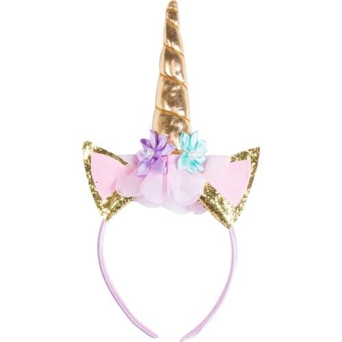 HOT Sale Fancy Dress Unicorn Horn Headband Toddler Children Kids Parties Party Magical Ears Decor Children Unicorn Headwears