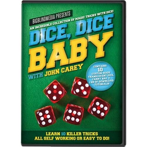 Dice Dice Baby with John Carey (Props and Online Instructions) Close up Magic Tricks Gimmick Illusions Magician Dice Vanishing