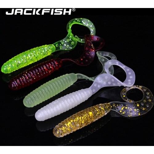 JACKFISH 3pcs/lot Soft Bait Saturn Worm 2.4g 6.5cm Swimbaits Silicone Soft Lure Carp Artificial Soft Lures for Fishing Peche
