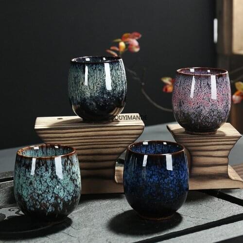 Ceramic Chinese Small Tea Cup Household Kiln Change Kung Fu Water Mug Creative Porcelain Office Teacups Kitchen Drinkwares