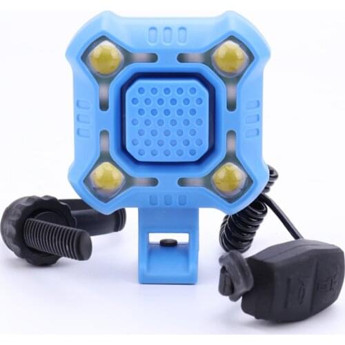 Bike Light Front Bicycle Horn Set, LED Bike Light, 5 Modes, USB Rechargeable Bike Headlight, Waterproof Front Light for Outdoor