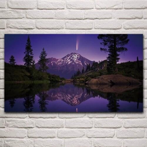 Beautiful mount shasta california spring stream nature landscape living room art decor home decoration fabric poster KP173