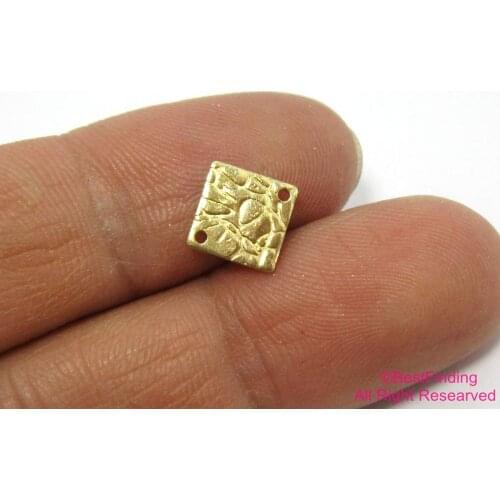 200pcs Brass stamping square connector 8.5mm Raw brass earrings findings R480