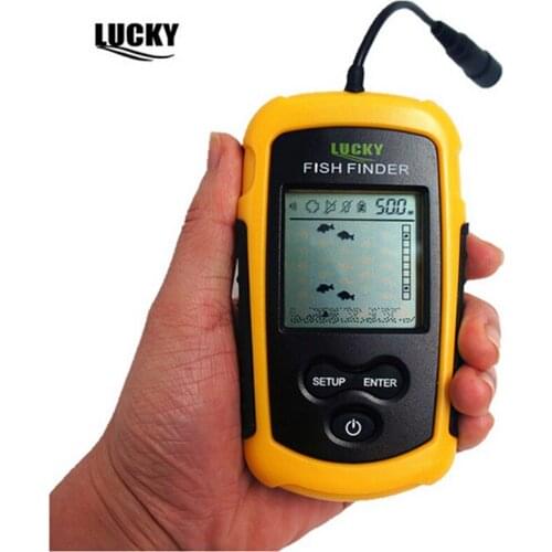 Lucky FF1108-1 100M Portable Fish Finder Depth Sonar Sounder Alarm Waterproof Fishfinder 328Feet sonar fish sonar