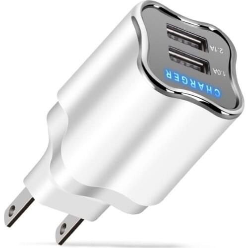 Mobile Phone Charger Dual USB Charging Head Adapter For iPhone Xiaomi 5V2A Travel Charging Head Adapter For Samsung Xiaomi 11