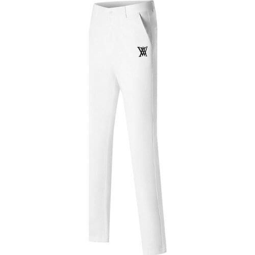 Mens Golf pants autumn and winter solid color fashion casual golf clothes with Velvet thickened Golf pants 2021