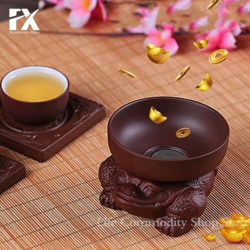 Lucky Jin chan Zisha Tea Filter Set Mesh Strainer Kung Fu ceramics Tea Strainers accessories funnel 304 Stainless Steel Filter