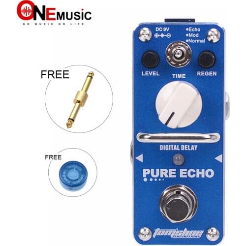 New AROMA APE-3 PURE ECHO Digital Delay Mini Digital Effect True Bypass+Free Connector