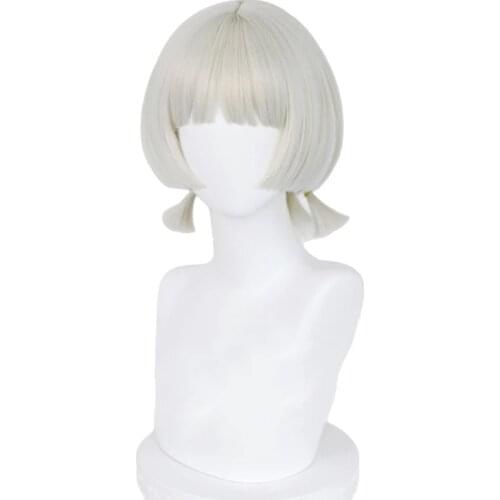 Sayu Cosplay Wig Game Genshin Impact Sayu Short Grey Blond Heat Resistant Synthetic Hair Pelucas Anime Halloween Role Play Wigs