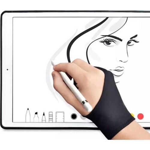 Artist Drawing Glove For Any Graphics Drawing Tablet 2 Finger Anti-fouling Both For Right And Left Hand 20.5CM 4 Colors