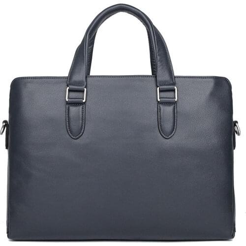 Luxury Fashion Simple Famous Brand Business Men Briefcase Bag cow Leather Laptop Bag Casual Man Bag Shoulder bags