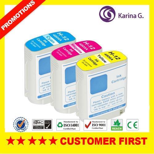 Compatible ink cartridge for hp 12 C/M/Y C4804A C4805a C4806a suit for hp Business Inkjet 3000 3000n 3000dtn