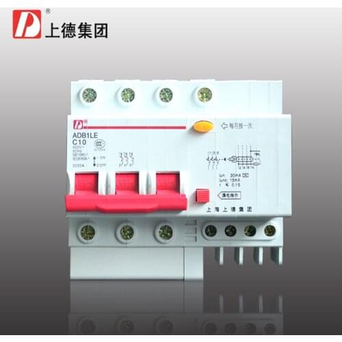 Group of three-phase four-wire on/switch/circuit breaker/residual current protector DZ47LE-63/3P+N 10A
