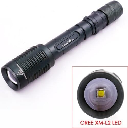 Trustfire Z5 cree XM-L2 led flashlight 5mode xm l2 zoomable torch adjustable light bicycle lamp power by 2x18650