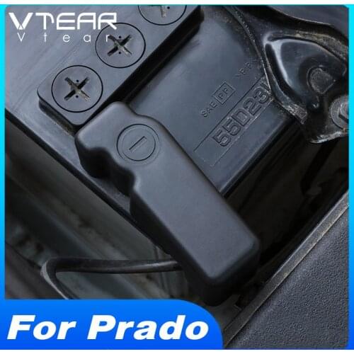 Vtear For Toyota LAND CRUISER Prado 150 Car negative electrode cover decoration Battery Anti-leakage trim accessories parts 2020