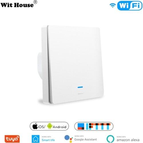 Tuya WiFi Smart Switch 86 EU Light Switch Work with Alexa Google Home 1 2 3 gang 2200W Wall Switch Voice Control Smart Life APP