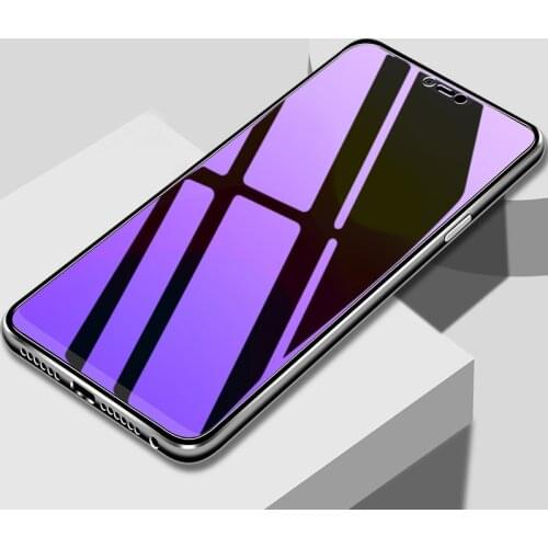 Purple Light Tempered Glass For Huawei Y6 Pro Y7 Prime P smart Plus Y9 Y5 Y8s Y7 Pro 2019 Honor 6C Screen Protector Glass Film