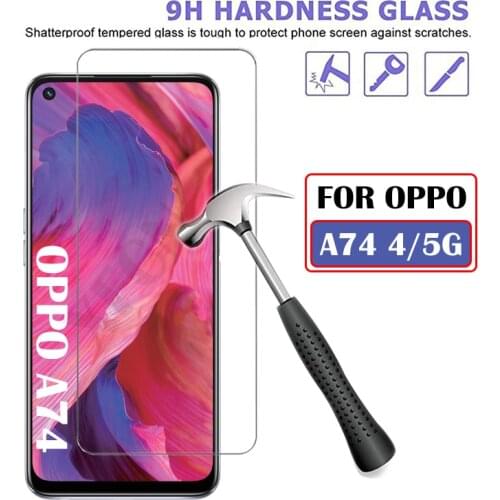 1-2Pcs For OPPO A74 Cover Tempered Glass for OPPO A 74 A74 5G Glass Screen Protector For Oppoa74 4G Transparent HD Glass Opo opp