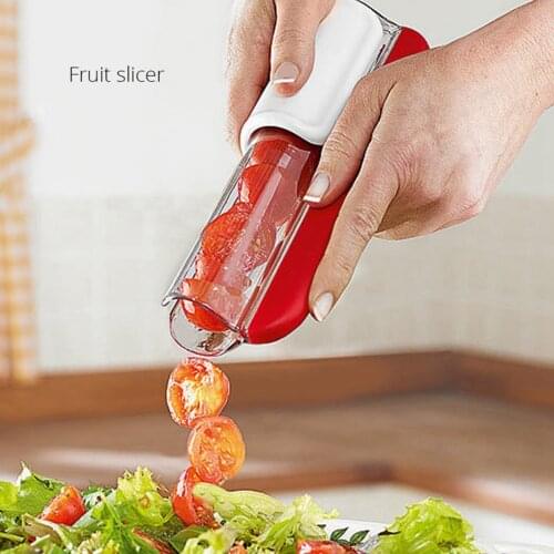 1pc Fruit Slicer Multifunction Tomato Salad Slicer Cherry Grapes Cutter Kitchen Cooking Accessories