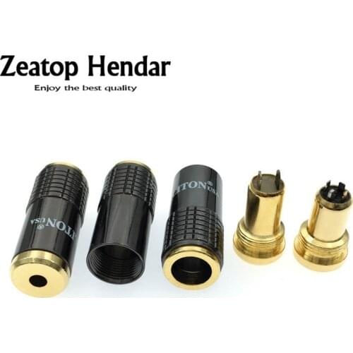 100Pcs 3.5mm 3 / 4 Pole Female Stereo Plug 3.5 Audio Jack Solder for DIY Headphone Earphone Adapter Diameter 8mm Connector