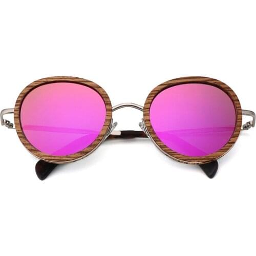 2019 Round Wooden Sunglasses Men Women Brand Design Fashion Ultralight Oversize Sun glass Polarized Lens Uv400