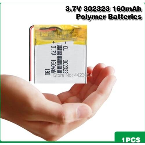 302323 Battery 3.7V 160mAh Rechargeable Li-Polymer Li-ion Batteries For MP3 MP4 DVR GPS Bluetooth earphone AHB302323 032323