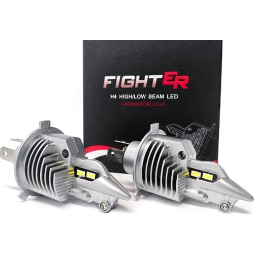 Fighter Foco H4 Led Bulbs Car/motorcycle Headlight 72W 12V 24V 6000K Super Led H4 Car headlight Bulbs lampada Led H4 8000LM
