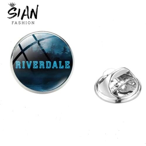 SIAN Riverdale Fashion Mysteries Poster Brooches Glass Dome Stainless Steel Badge Handmade Lapel Pins Gift Clothing Accessories