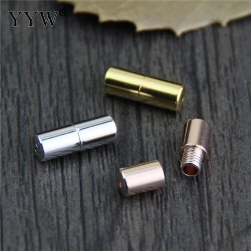 Free shipping Silver Plated Screw Clasp Designs column cylinder plated more colors for choice 4x11.30mm Hole:Approx 1mm