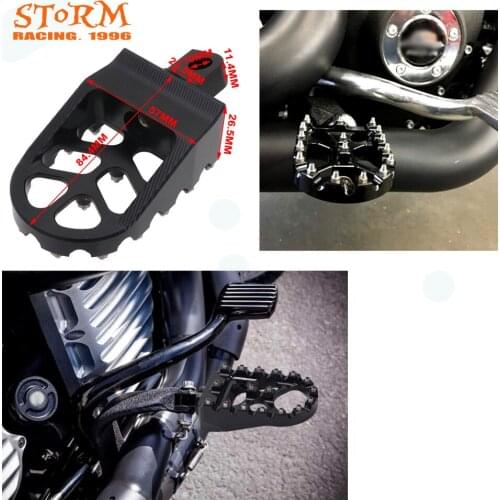 Free Shipping to Spain RU France MX Rotating Wide Fat Footpegs Foot Pegs For Harley Dyna Fatboy Iron 883 1200 D4 Custom Davidson