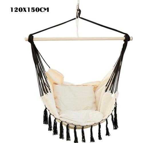 Large Brazilian Hammock Chair Garden Balcony Hammock Outdoor Autumn Indoor Chair Student Dorms Bedroom Adult Porch Leisure Chair