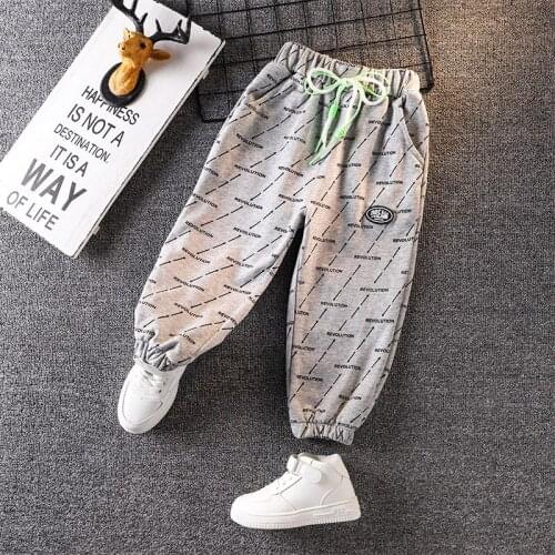 Spring Autumn boys pants baby pants kids bottom chlidren clothes fashion letter harem pants 2T to 1o Yrs