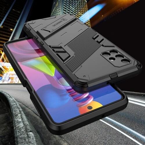 Case for Samsung Galaxy M51 SM-M515F M515 Anti Shock Camera Lens Protection Back Kickstand Phone Cover Matte Stand Conques