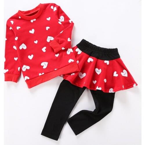 Baby Girl love print sweatshirt +pant Clothing Sets girls Homewear sets Cotton Long-Sleeve girl clothing sets baby girls clothes