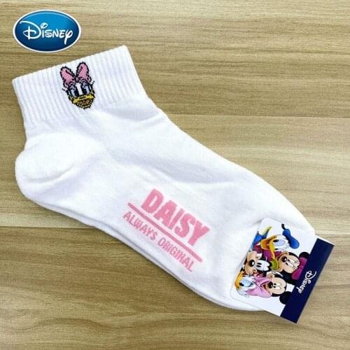 Disney cartoon print pattern Mickey Elsa ladies cotton socks sweet white socks four season socks Harajuku socks