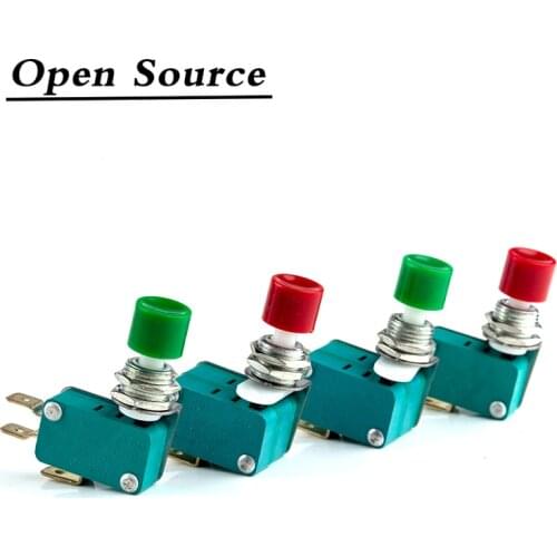 DS-438 DS-438 Momentary Red /Green Push Button Actuator Micro Limit Switch 12mm Push Button Switch 6.3mm Contact