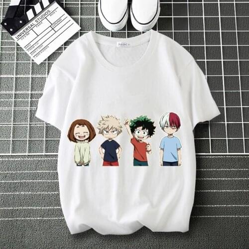 My Hero Academia Bakugo Katsuki Comic Print High flexibility T-Shirt Round Neck Short Sleeve Modal Top Tee